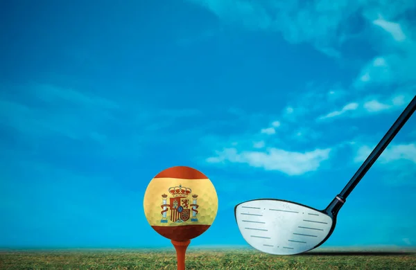 Golf Boll Spännvidd Vintage Färg — Stockfoto