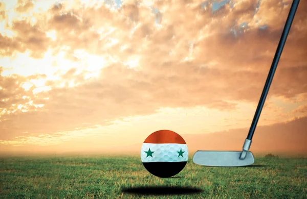 Golf Ball Syrian Vintage Color — Stock Photo, Image