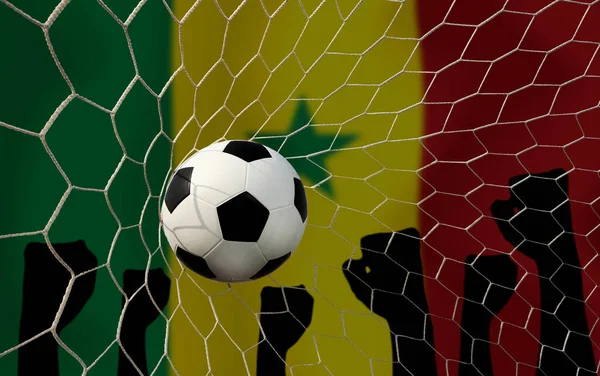 Senegal Flag Soccer Ball — Stock Photo, Image