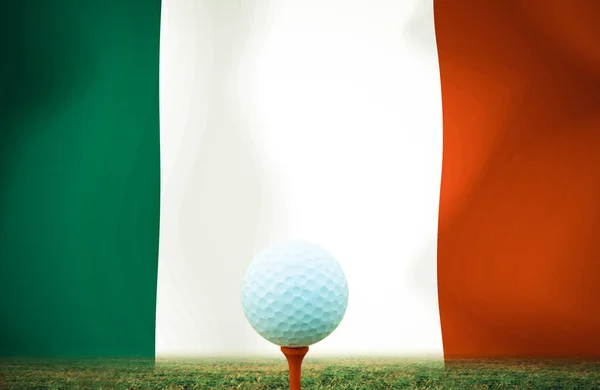 Golf ball ITALY vintage color.
