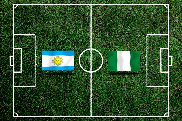 Competizione Coppa Calcio Tra Nazionale Argentina Nazionale Nigeria — Foto Stock