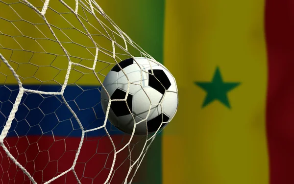 Copa Fútbol Competencia Entre Colombia Nacional Senegal Nacional —  Fotos de Stock