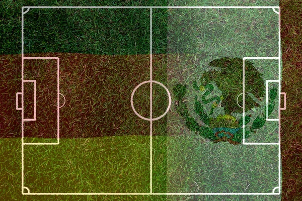 Competizione Coppa Calcio Tra Messico Nazionale Tedesco Nazionale — Foto Stock