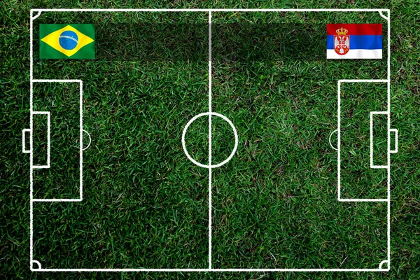 Competizione Coppa Calcio Tra Brasile Nazionale Svizzera Nazionale — Foto Stock