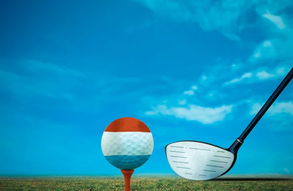 Golf Boll Luxemburg Vintage Färg — Stockfoto