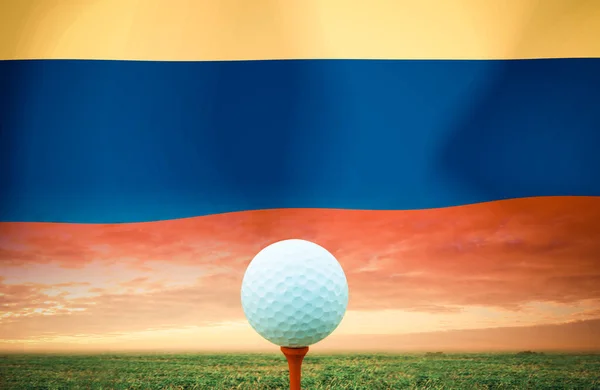Golf ball COLOMBIA vintage color.