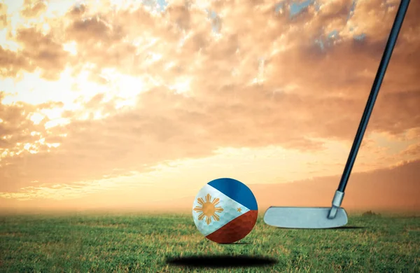 Golf Topu Filipinler Klasik Rengi — Stok fotoğraf