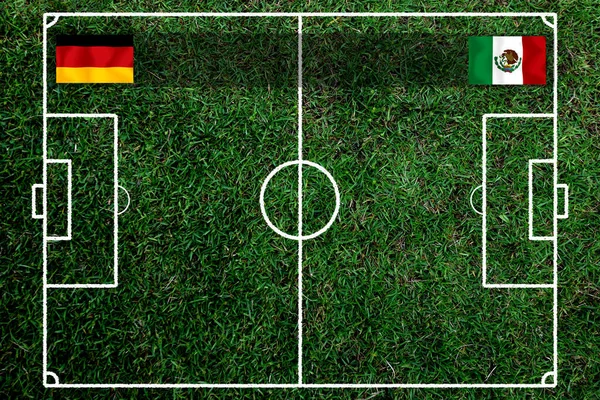Кубок Германии Футболу Между Сборными Мексики Германии — стоковое фото