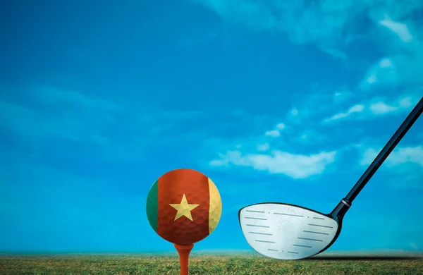 Golf Boll Cameroon Vintage Färg — Stockfoto