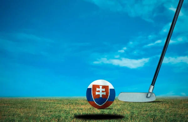 Golf Topu Slovakya Klasik Rengi — Stok fotoğraf