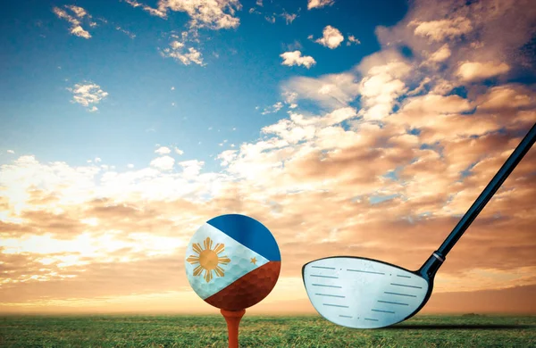 Bola Golfe Filipinas Cor Vintage — Fotografia de Stock