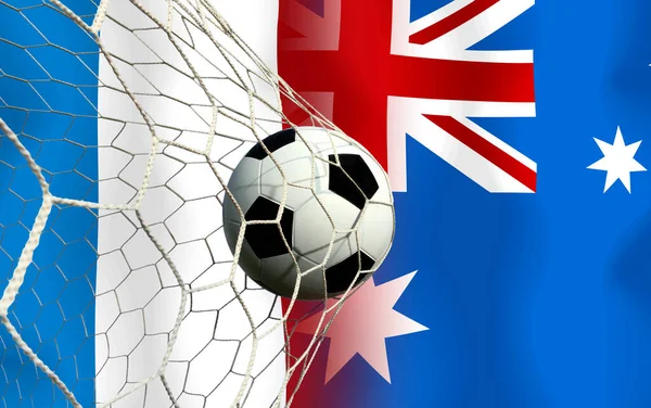 Coupe Football Entre France Nationale Australie Nationale — Photo