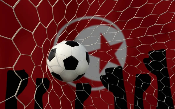 Tunis Flag Soccer Ball Concept Sport — Stock Photo, Image