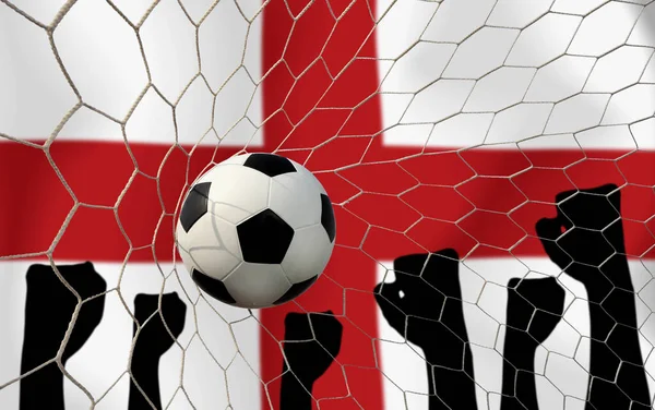 England Flag Soccer Ball Concept Sport — Stock Photo, Image