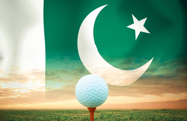 Golf ball Pakistan vintage color.
