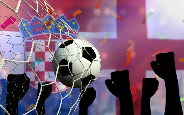 Fotboll Cup Tävling Mellan Den Nationella Kroatiska Och Nationella England — Stockfoto