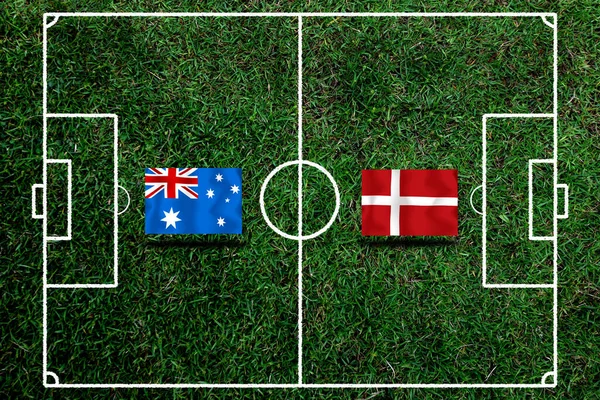 Football Cup competition between the national Australia and national Denmark.