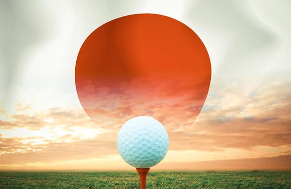 Golf ball japan vintage color.