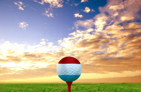 Bola Golfe Luxemburgo Fundo — Fotografia de Stock