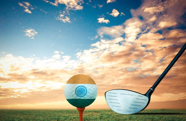 Golf Ball India Vintage Color — Stock Photo, Image