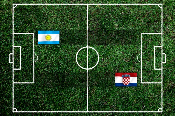 Ulusal Arjantin Ile Hırvatistan Arasındaki Futbol Kupası Yarışması — Stok fotoğraf