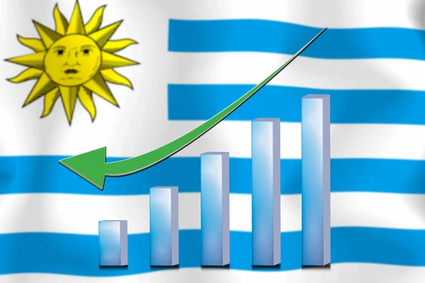 Concepto Gráfico Descenso Económico Finanzas Contabilidad Fondo Bandera — Foto de Stock