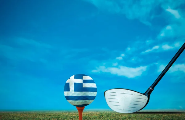 Golf Topu Greece Vintage Rengi — Stok fotoğraf