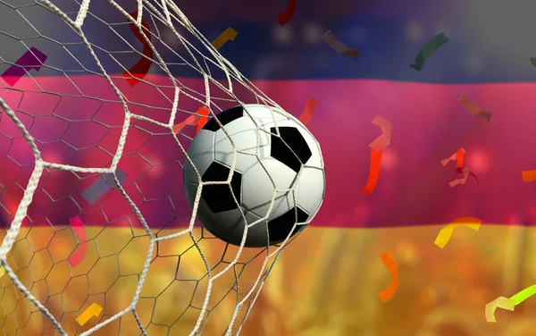 German Flag Soccer Ball — Stock Photo, Image