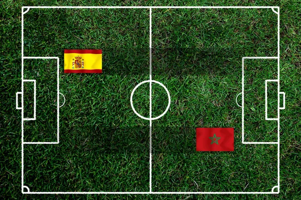Fotballturneringen Mellom Det Nasjonale Landslaget Marokko – stockfoto