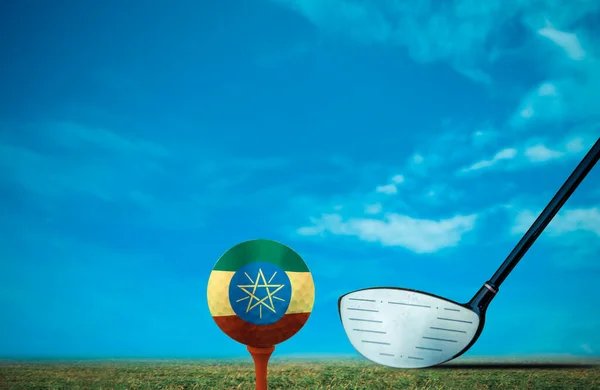 Golf Ball Ethiopia Vintage Color — Stock Photo, Image