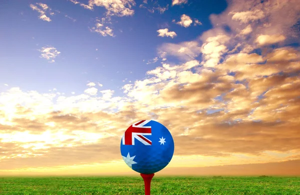 Golf Bola Australia Warna Vintage — Stok Foto
