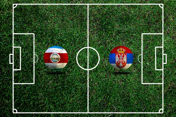 Змагання Футболу Між Збірними Коста Рики Сербії — стокове фото