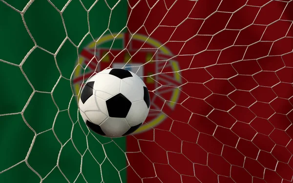 Portugal Flag Soccer Ball Concept Sport — Stock Photo, Image