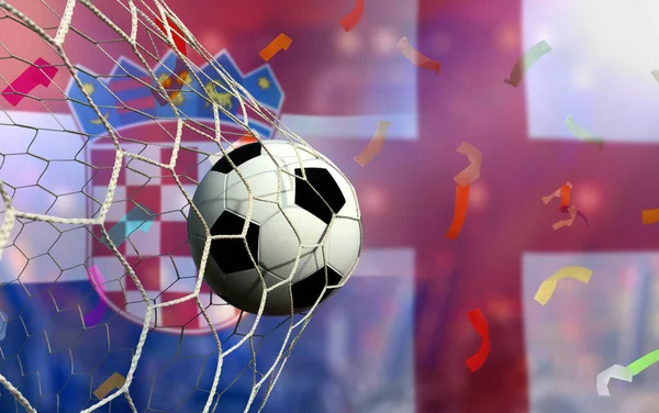 Змагання Футболу Між Національною Хорватською Національною Англією — стокове фото
