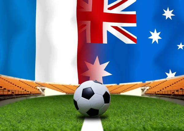Змагання Футболу Між Збірними Франції Австралії — стокове фото