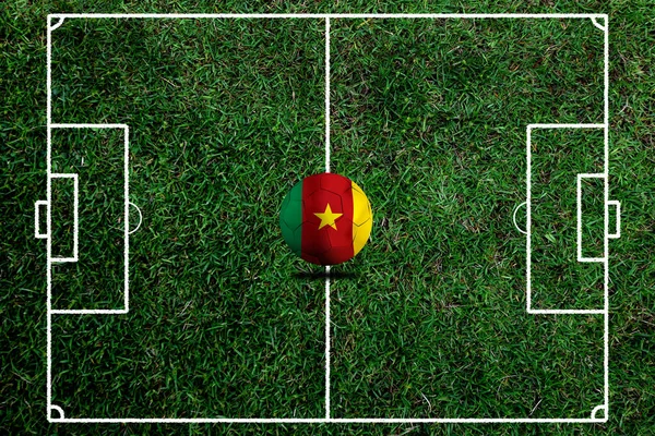 Bandiera Pallone Calcio Del Senegal — Foto Stock