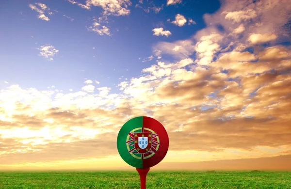 Golf Ball Portuguese Vintage Color — Stock Photo, Image