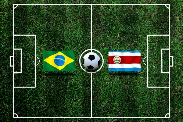 Кубок Бразилии Футболу Между Сборными Бразилии Коста Рики — стоковое фото