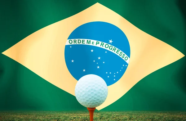 Bola Golfe Brasil Cor Vintage — Fotografia de Stock