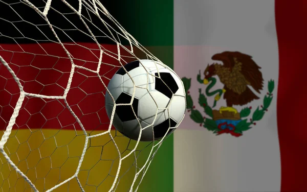 德国和墨西哥国家杯足球赛 — 图库照片