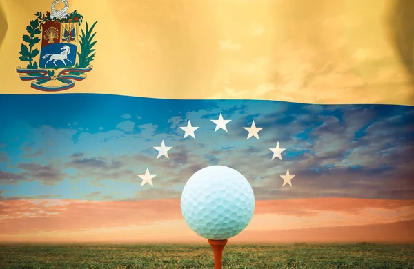 Golf ball Venezuela vintage color.