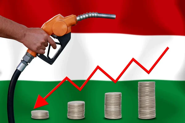 Bayraklar Üzerinde Dünya Petrol Fiyatları Grafiği — Stok fotoğraf
