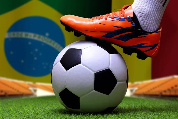 Football Cup Competition National Brazil National Belgium — Stock Photo, Image