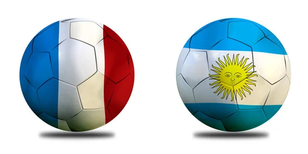 Voetbalbekerwedstrijd Tussen Frankrijk Argentinië — Stockfoto