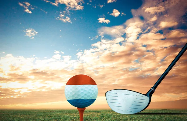ゴルフボールオランダヴィンテージカラー — ストック写真