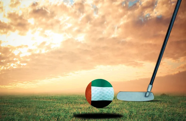 Golf Míč Spojené Arabské Emiráty Vintage Barva — Stock fotografie