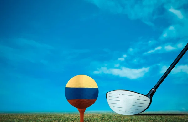 Boule Golf Colombie Couleur Vintage — Photo