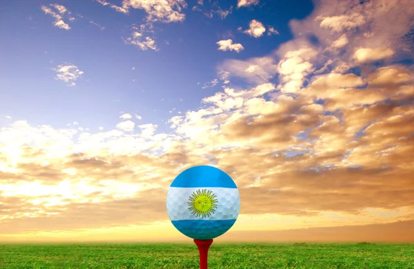 ゴルフボールアルゼンチンヴィンテージカラー — ストック写真