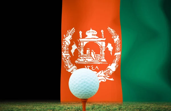 Golf ball Afghanistan background