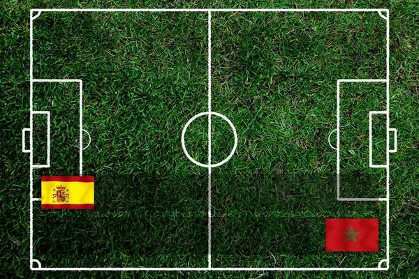Labdarúgó Kupa Verseny Között Nemzeti Span Nemzeti Marokkó — Stock Fotó